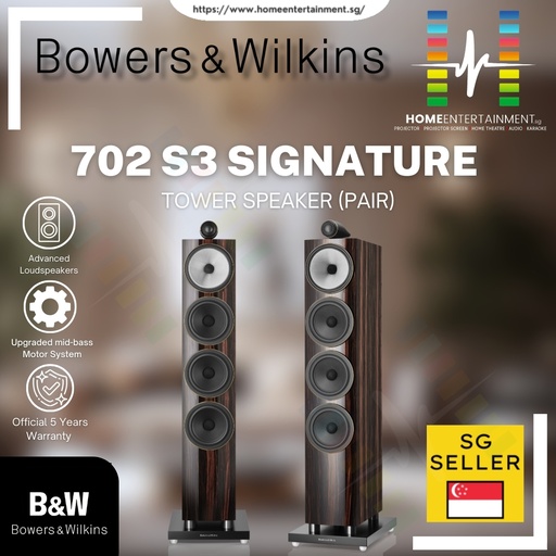 B&W Bowers & Wilkins 702 S3 Signature Tower Speakers (1 Pair)