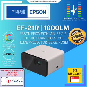 Epson EpiqVision Mini EF-21R Full HD Smart Lifestyle Home Projector - Beige Rose