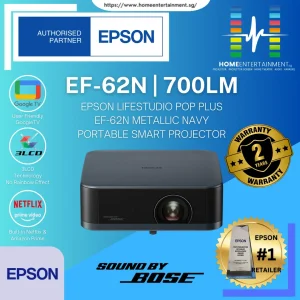 Epson Lifestudio Pop Plus EF-62N Metallic Navy Portable Smart Projector