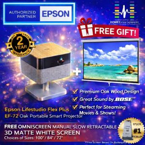 Epson Lifestudio Flex Plus EF-72 Oak Portable Smart Projector