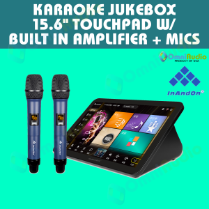 InAndOn 5in1 15.6" Touchscreen Karaoke System with 2x Wireless Mics