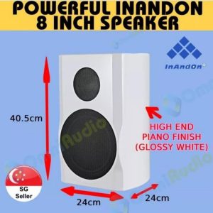 InAndOn 8" 2-Way Bookshelf Karaoke Speaker (1 Pair)