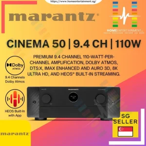 Marantz Cinema 50 - Premium 9.4 Channel AV Receiver with 110W, 8K and 6 HDMI Inputs