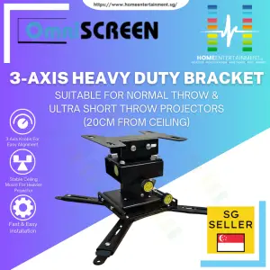 OmniSCREEN 3-Axis Heavy Duty Ceiling Bracket (Height: 20cm)