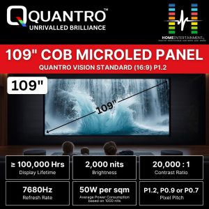 109" COB MICROLED PANEL – QUANTRO VISION STANDARD (16:9) P1.2