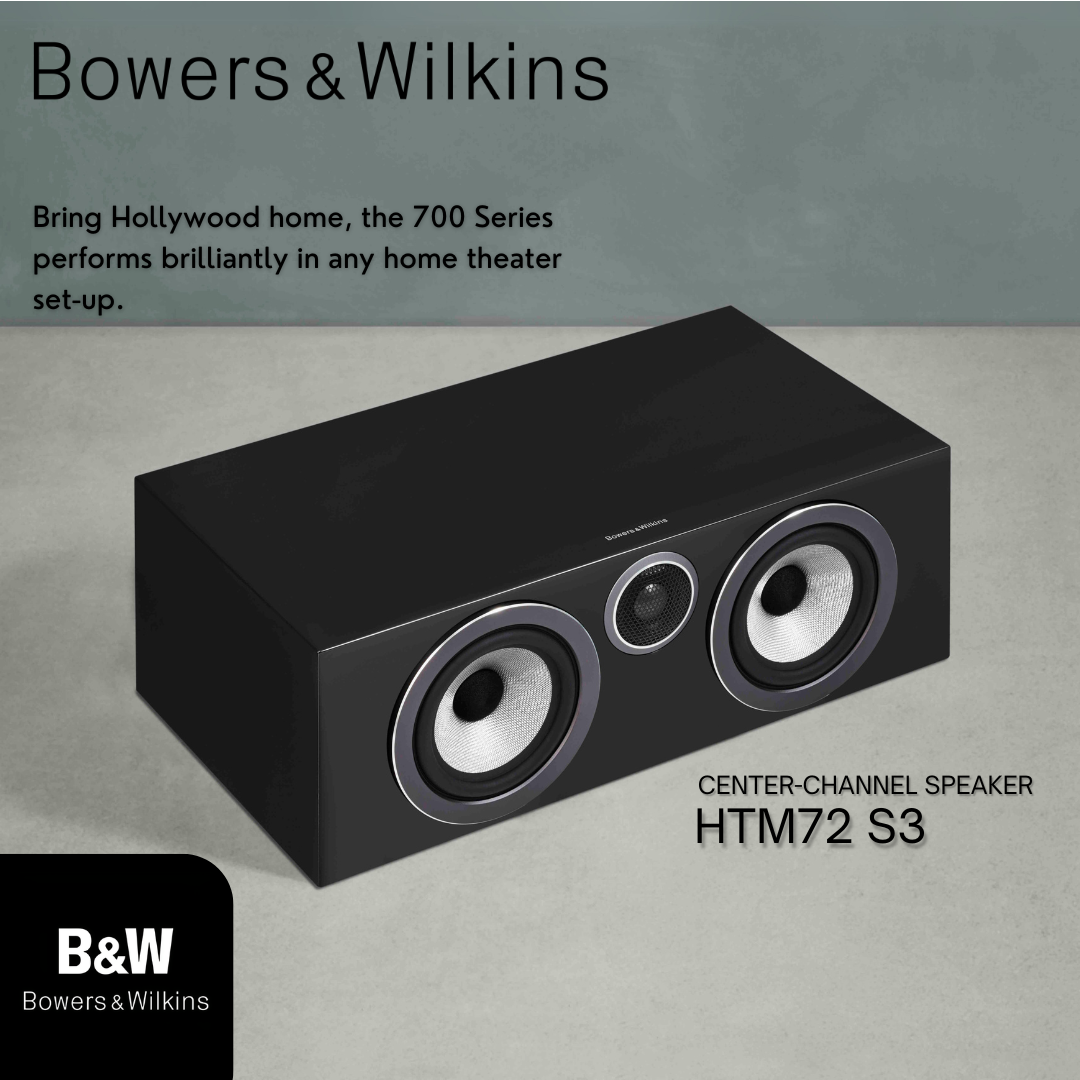 B&W Bowers & Wilkins HTM72 S3 Center Channel Speaker - Image 2