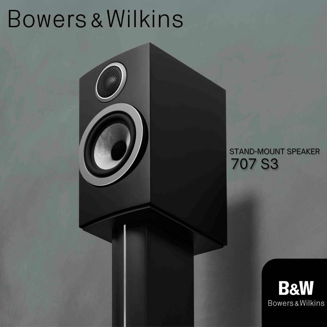 B&W Bowers & Wilkins 707 S3 Standmount Speakers (1 Pair)