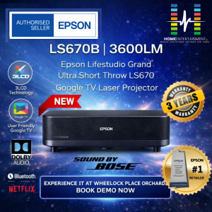 Epson LS670 Lifestudio Grand 4K Ultra Short Throw Laser Projector