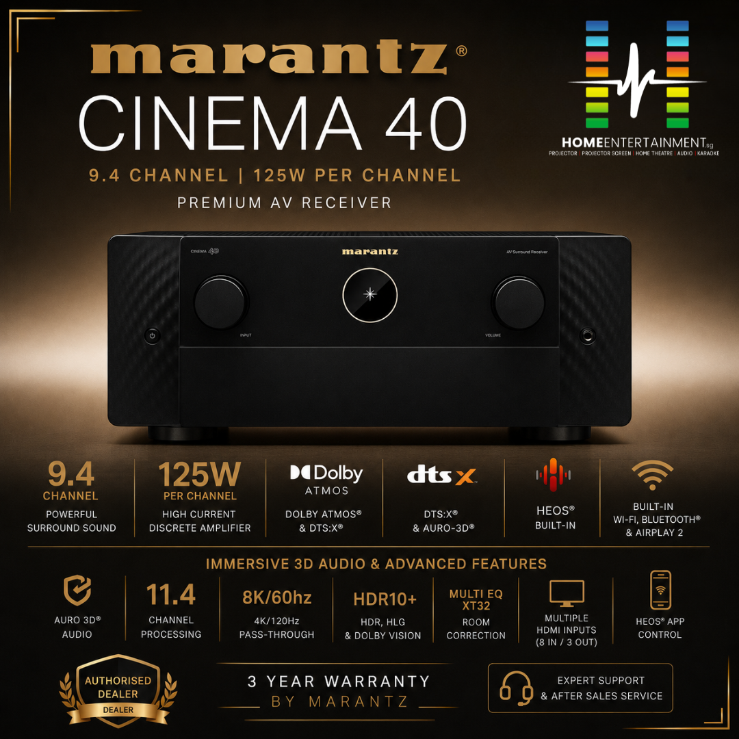 Marantz Cinema 40 - Premium 9.4 Channel AV Receiver with 125W, 8K
