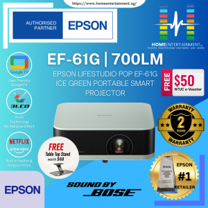Epson Lifestudio Pop EF-61G Ice Green Portable Smart Projector