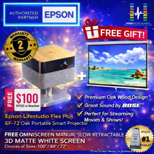 Epson Lifestudio Flex Plus EF-72 Oak Portable Smart Projector