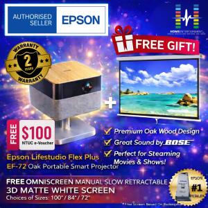 Epson Lifestudio Flex Plus EF-72 Oak Portable Smart Projector