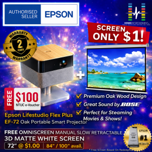 Epson Lifestudio Flex Plus EF-72 Oak Portable Smart Projector