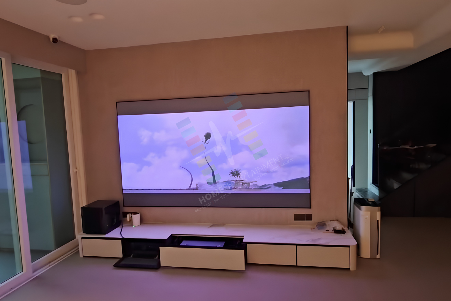 Hillview Residence home theatre installation image 3