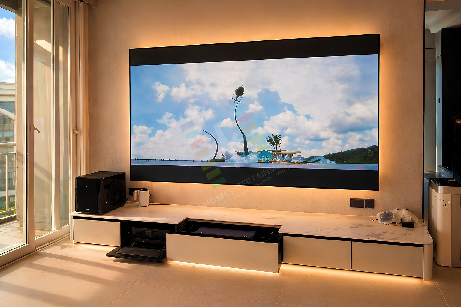 Hillview Residence home theatre installation image 1