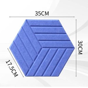 Acoustic Panel - Hexagon Design (White)