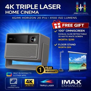 XGIMI Horizon 20 Pro 4K Triple Laser Projector | 4100 Lumens | IMAX Enhanced | Free Screen + Stand